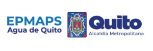 EPMAPS Agua de Quito logo on the left and Quito Alcaldía Metropolitana logo with a city crest in the middle.