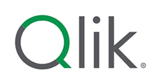 Qlik logo with a green-outlined circular Q and gray letters